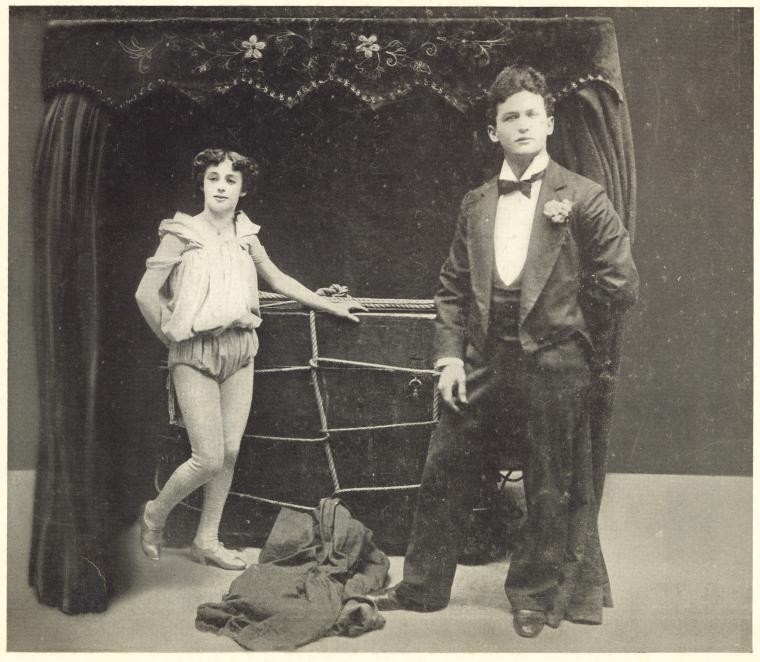Harry Houdini with wife Bess