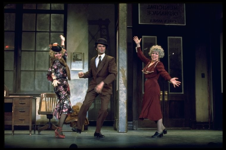 swope_210793 (L-R) Actors Barbara Erwin, Robert Fitch and Dorothy Loudon in a scene from the Broadway production of the musical