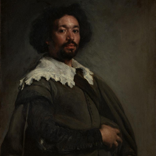 A painting of Juan de Pareja who is in semi profile