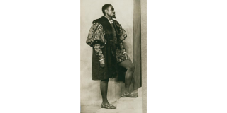 Historic photograph of performer and activist Paul Robeson in a Shakespearean costume