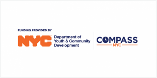 Image with two text logos, one for NYC Department of Youth & Community Development and the other for Compass NYC