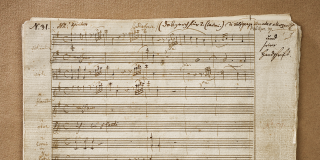 Wolfgang Amadeus Mozart’s manuscript of Symphony No. 32 in G-Major, K. 318