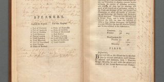 Protest against the Bill to Repeal the American Stamp Act, annotated by Benjamin Franklin 