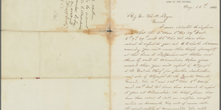 Handwritten letter of brown ink on off-white paper printed with a header reading “Head Quarters Twelfth Corps, Army of the Potomoc”