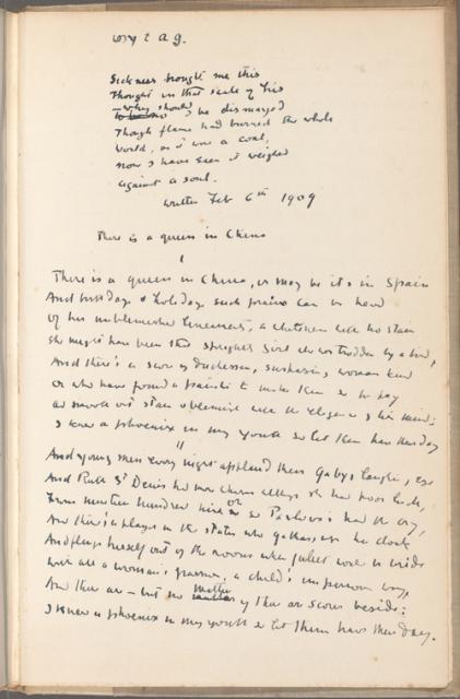 manuscript draft of poem