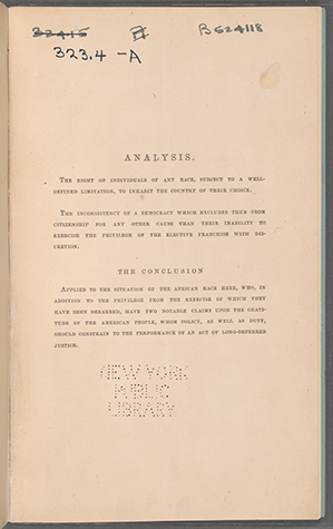 Righthand page of open book, beginning with the word “Analysis” in capital letters