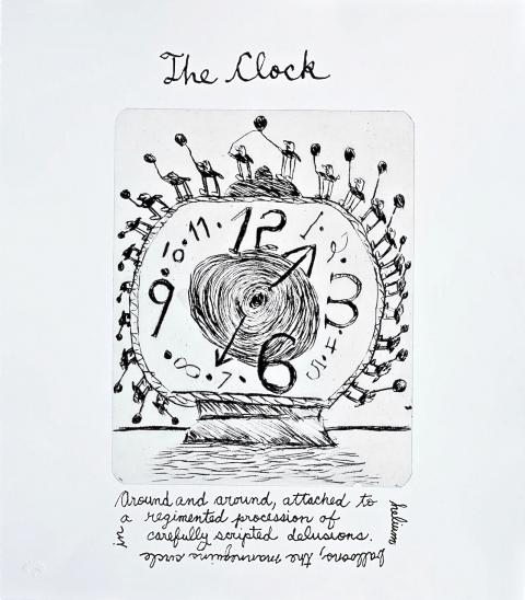 Man A Machine of Absurdities. The Clock