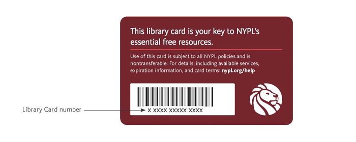 Imagen del reverso de una tarjeta de la Biblioteca Pública de Nueva York